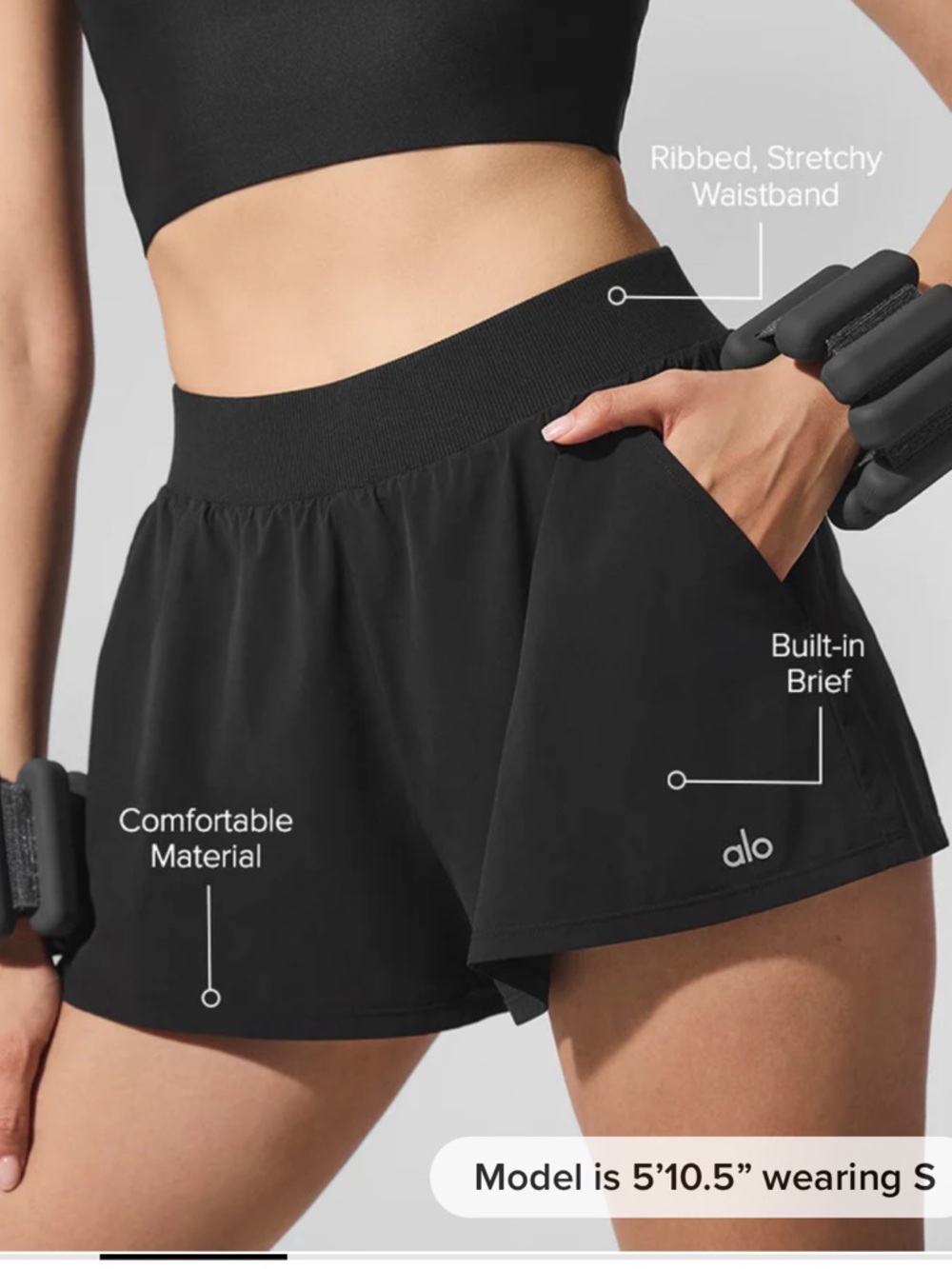 ALO Yoga Black Breezy Short